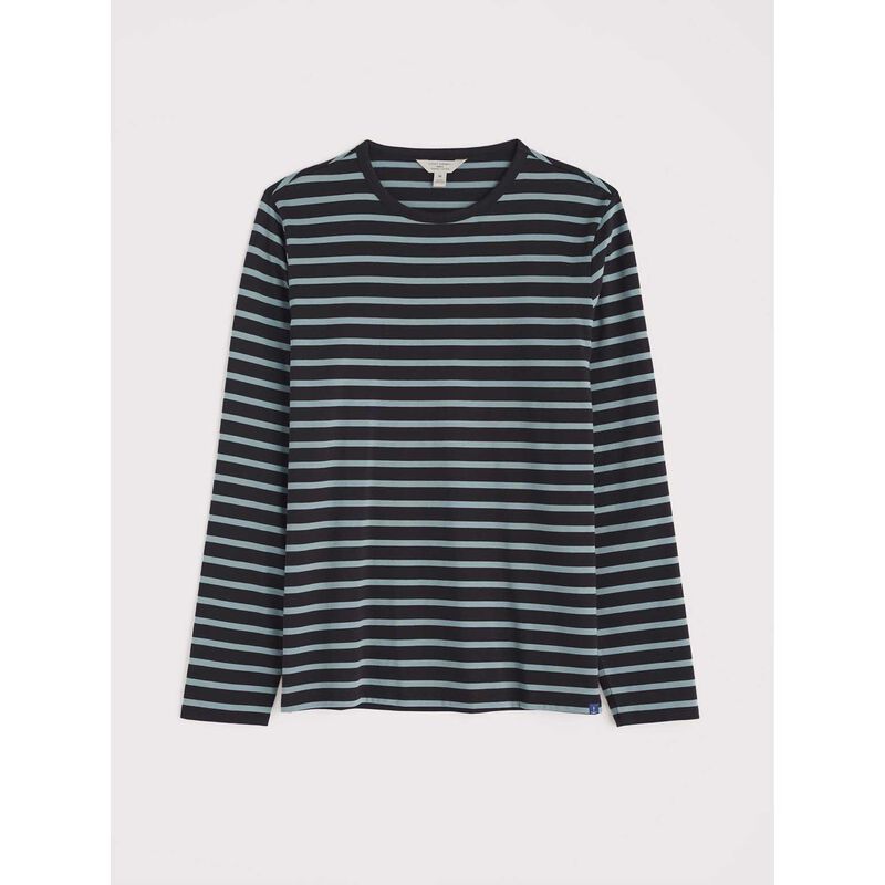 Seasalt Cornwall Sailor Shirt Breton Onyx Light Wade image number 2